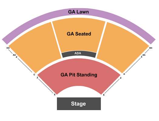 Virginia Credit Union LIVE! at Richmond Raceway GA Pit/Seated/Lawn Seating Chart