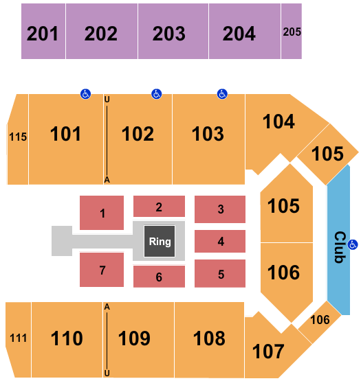 Virginia State University - Multi-Purpose Center WWE Seating Chart