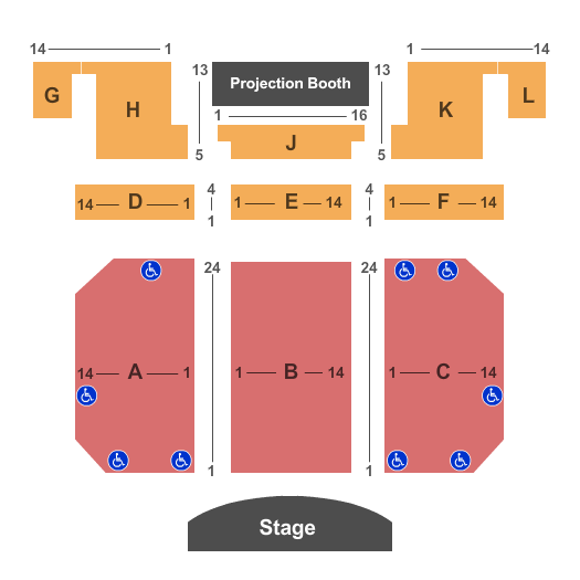 Fox Theatre - Visalia Seating Chart