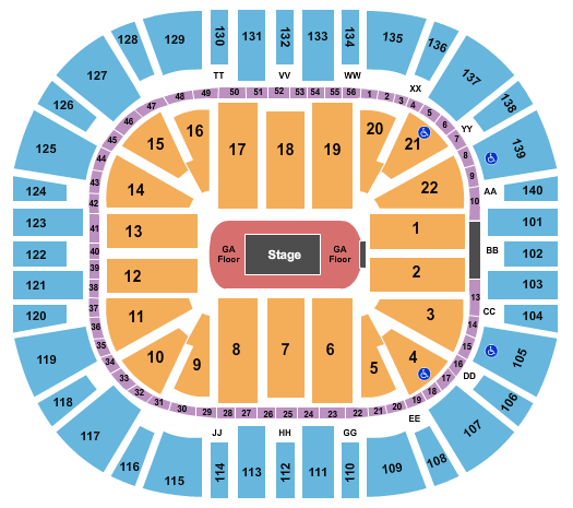 Delta Center Drake & MIgas Seating Chart