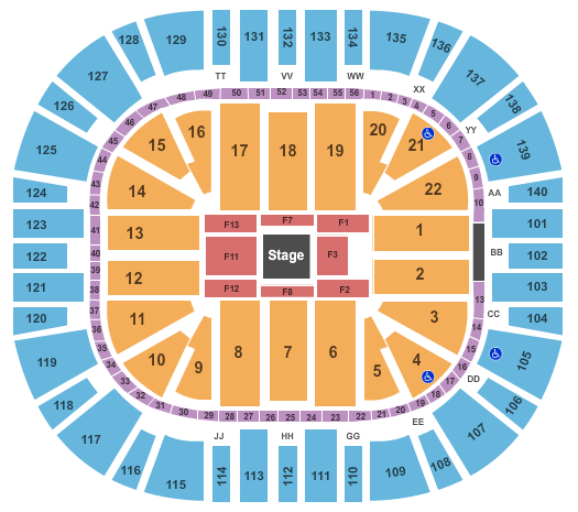 Delta Center Center Stage Seating Chart