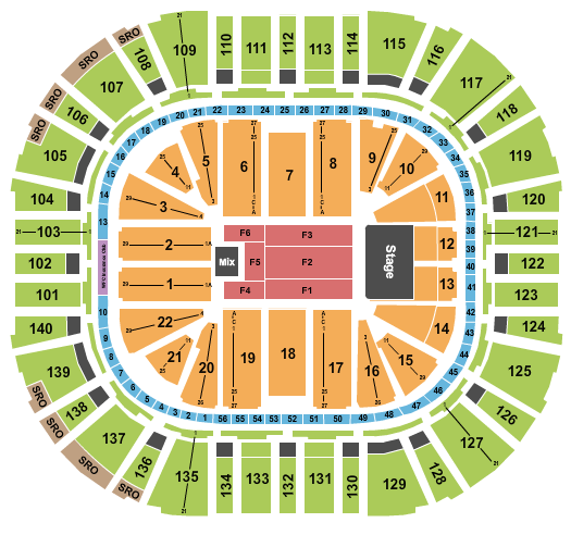 seating chart for Vivint Arena - Andrea Bocelli - eventticketscenter.com