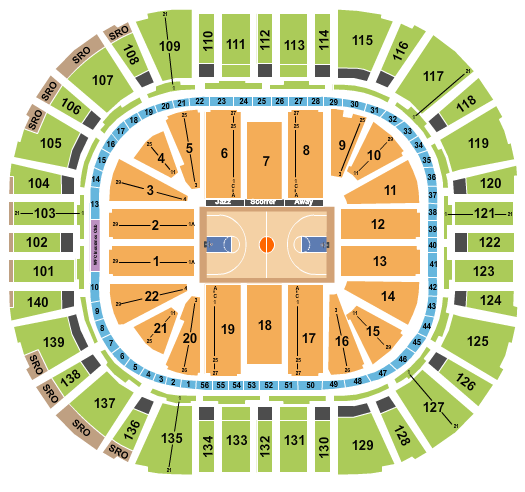 Delta Center Basketball - Globetrotters Seating Chart