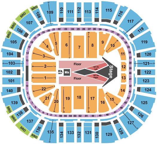 seating chart for Vivint Arena - Carrie Underwood 2 - eventticketscenter.com