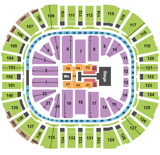 Vivint Arena seating chart event tickets center