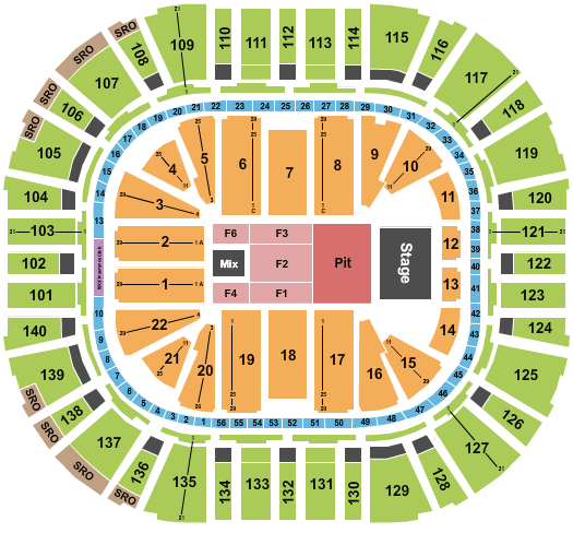 seating chart for Vivint Arena - Dave Matthews Band - eventticketscenter.com