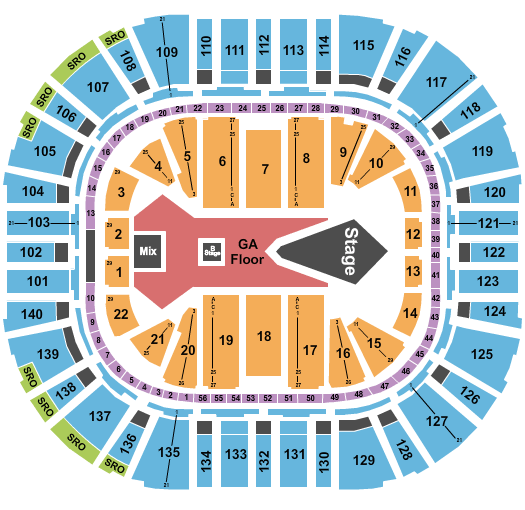 Delta Center Disturbed & 3 Days Grace Seating Chart