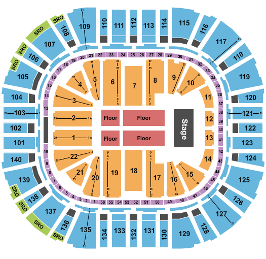 Delta Center End Stage Seating Chart