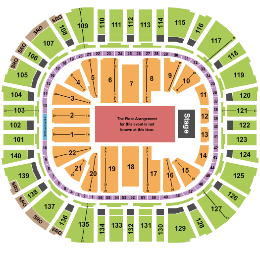 seating chart for Vivint Arena - Generic Floor - eventticketscenter.com