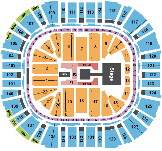seating chart for Vivint Arena - Lizzo - eventticketscenter.com