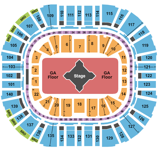 Delta Center Metallica 2018 Seating Chart