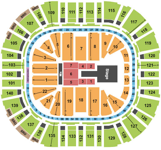seating chart for Vivint Arena - Ozuna 2 - eventticketscenter.com