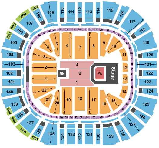 seating chart for Vivint Arena - Panic At The Disco 2 - eventticketscenter.com