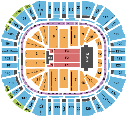 Delta Center Trans Siberian Orchestra Seating Chart