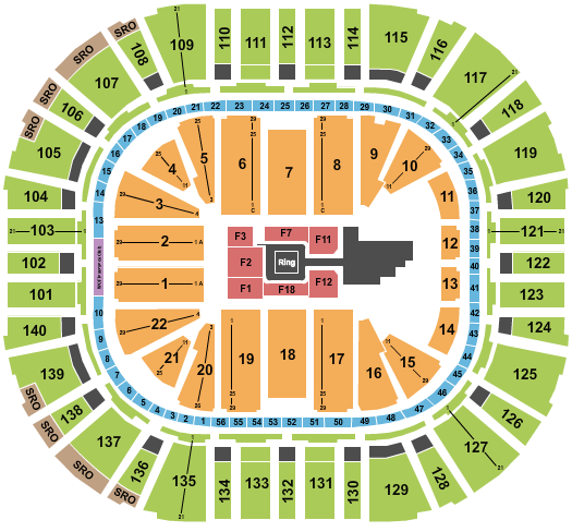 Delta Center WWE2 Seating Chart
