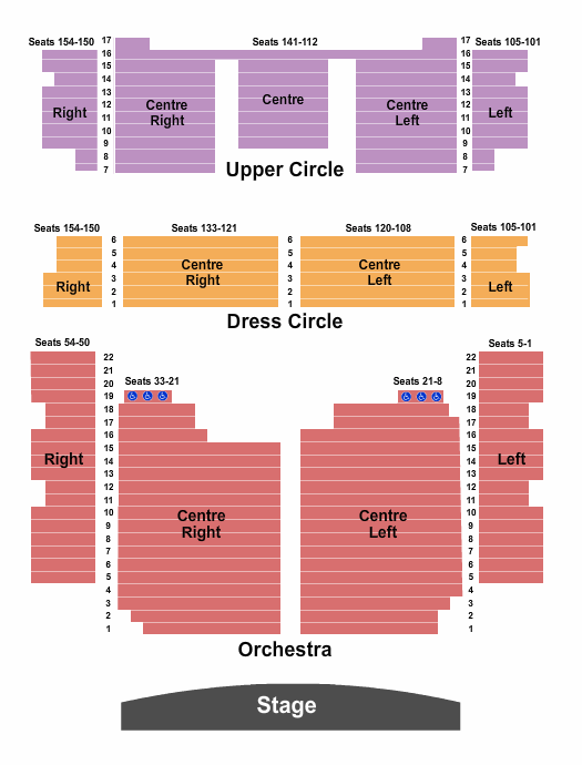 Vogue Theatre - BC Endstage Seating Chart