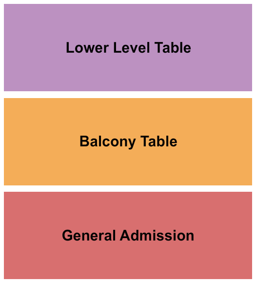 Vogue Theatre - IN GA/Balcony/Table Seating Chart