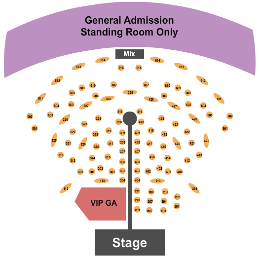 Voltaire At the Venetian Hotel Las Vegas Endstage/VIP GA Seating Chart