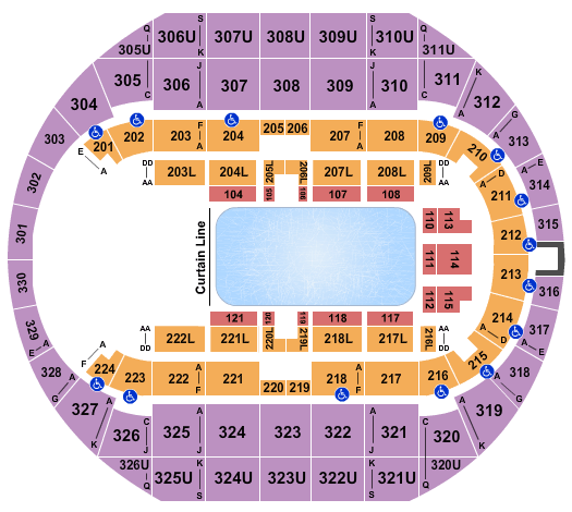 Propst Arena At the Von Braun Center Disney on Ice Seating Chart