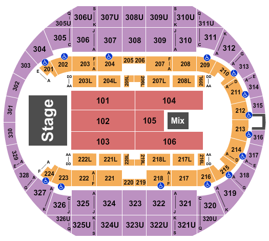 Propst Arena At the Von Braun Center Kirk Franklin Seating Chart