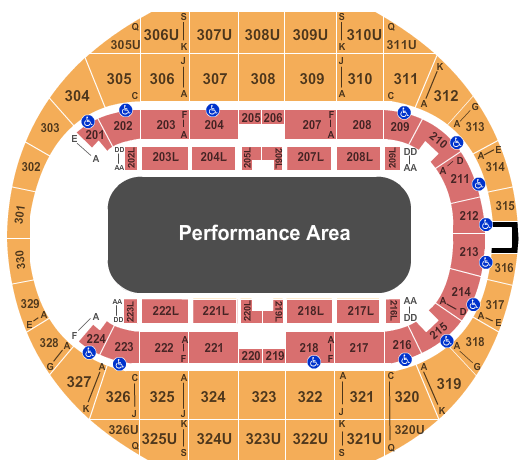 Propst Arena At the Von Braun Center Marvel Universe Seating Chart