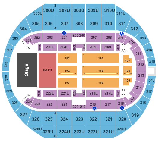 Propst Arena At the Von Braun Center Miranda Lambert Seating Chart