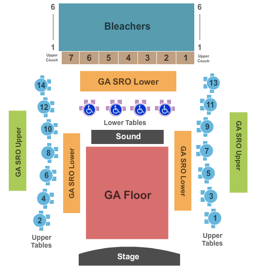VooDoo Lounge At Harrah's North Kansas City Open Floor - Raised GA Seating Chart