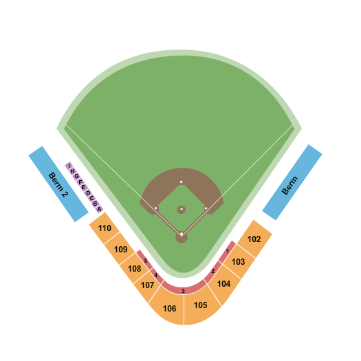 Vrooman Field at Springs Brooks Stadium Baseball Seating Chart
