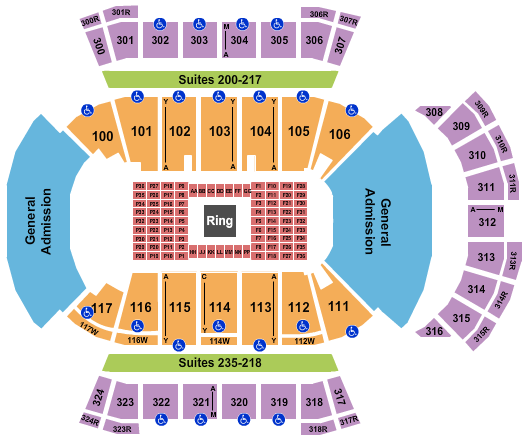 VyStar Veterans Memorial Arena Boxing - Guns N Hoses Seating Chart