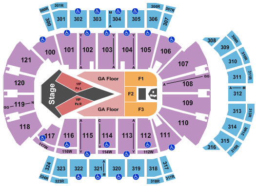 VyStar Veterans Memorial Arena Carrie Underwood 2 Seating Chart