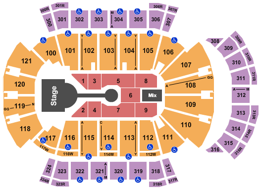 VyStar Veterans Memorial Arena Casting Crowns Seating Chart