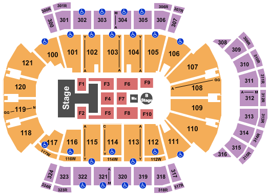 VyStar Veterans Memorial Arena Seating Chart