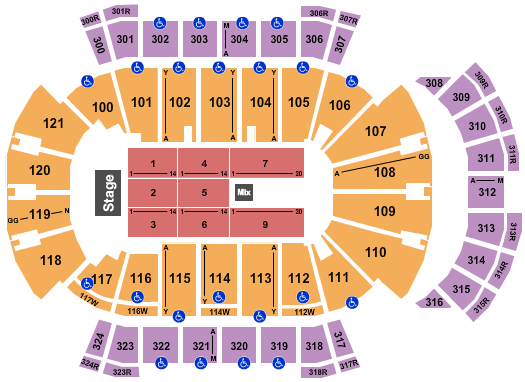 VyStar Veterans Memorial Arena Seating Chart
