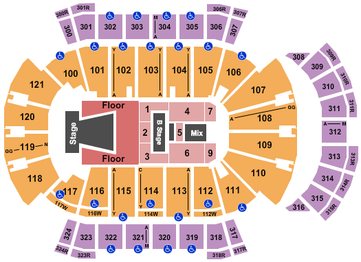 VyStar Veterans Memorial Arena Hillsong United Seating Chart