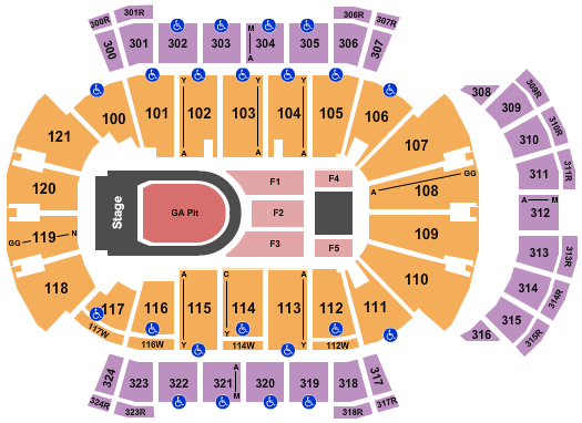 VyStar Veterans Memorial Arena Kane Brown Seating Chart