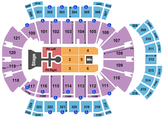 VyStar Veterans Memorial Arena Kingdom Tour Seating Chart