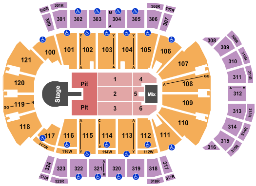 VyStar Veterans Memorial Arena Machine Gun Kelly Seating Chart