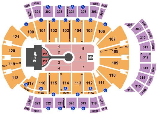 VyStar Veterans Memorial Arena Michael Buble Seating Chart