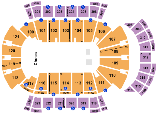 VyStar Veterans Memorial Arena Rodeo Seating Chart