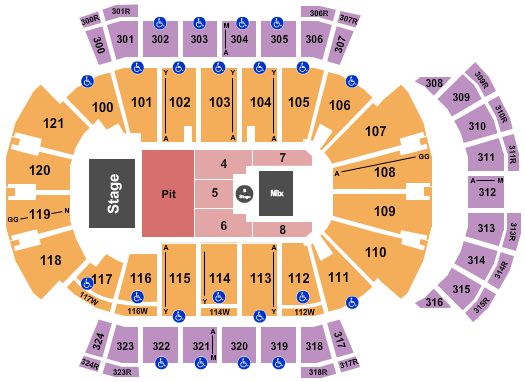 VyStar Veterans Memorial Arena Tyler Childers Seating Chart