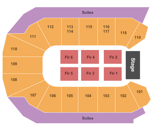 WFCU Centre End Stage Seating Chart
