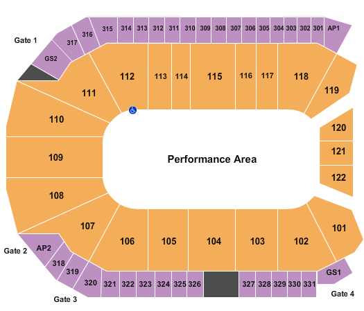 WFCU Centre Performance Area Seating Chart