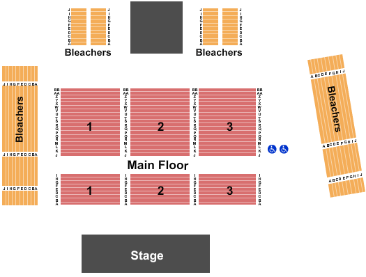 WK&T Amphitheater End Stage Seating Chart