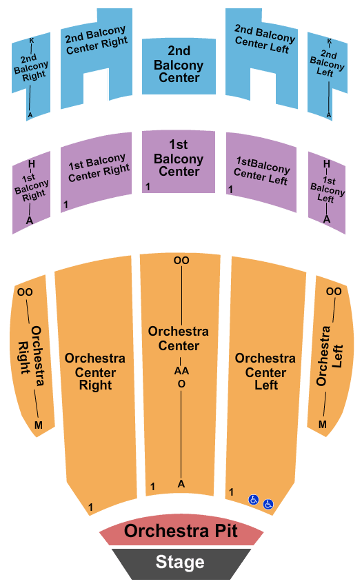 W L Jack Howard Theatre Endstage 2 Seating Chart