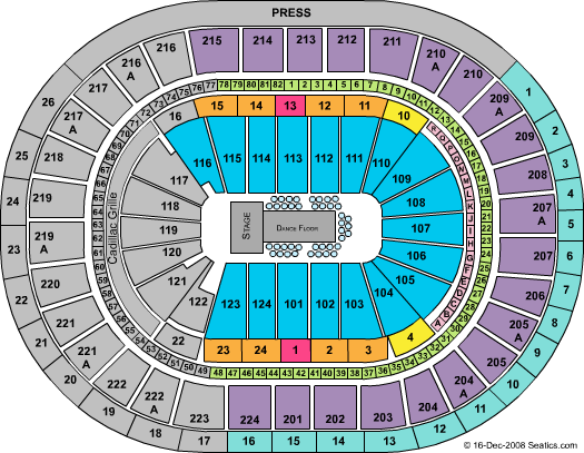 Wells Fargo Center - PA Dancing with the stars Seating Chart