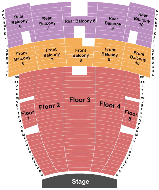 Waco Hall - Baylor University End Stage Seating Chart