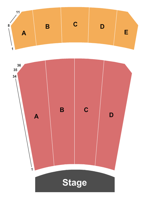 Wait Chapel at Wake Forest End Stage Seating Chart