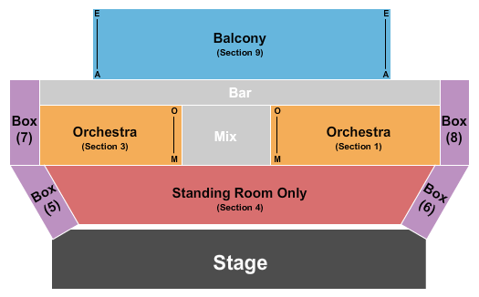 District Music Hall Endstage GA Floor 3 Seating Chart