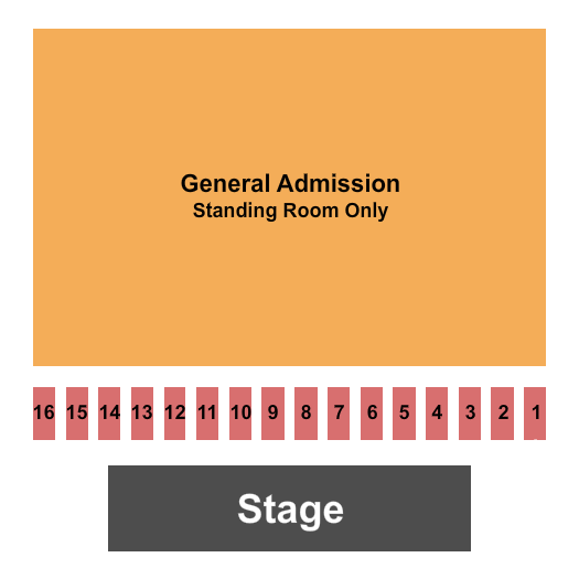 Waller County Fairgrounds GA & VIP Tables Seating Chart