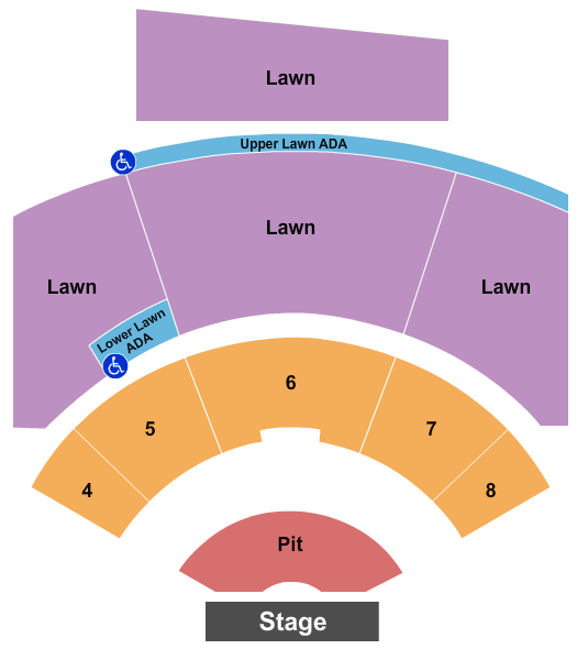 Walmart AMP, Endstage Pit Numbered Sections Seating Chart Star Tickets